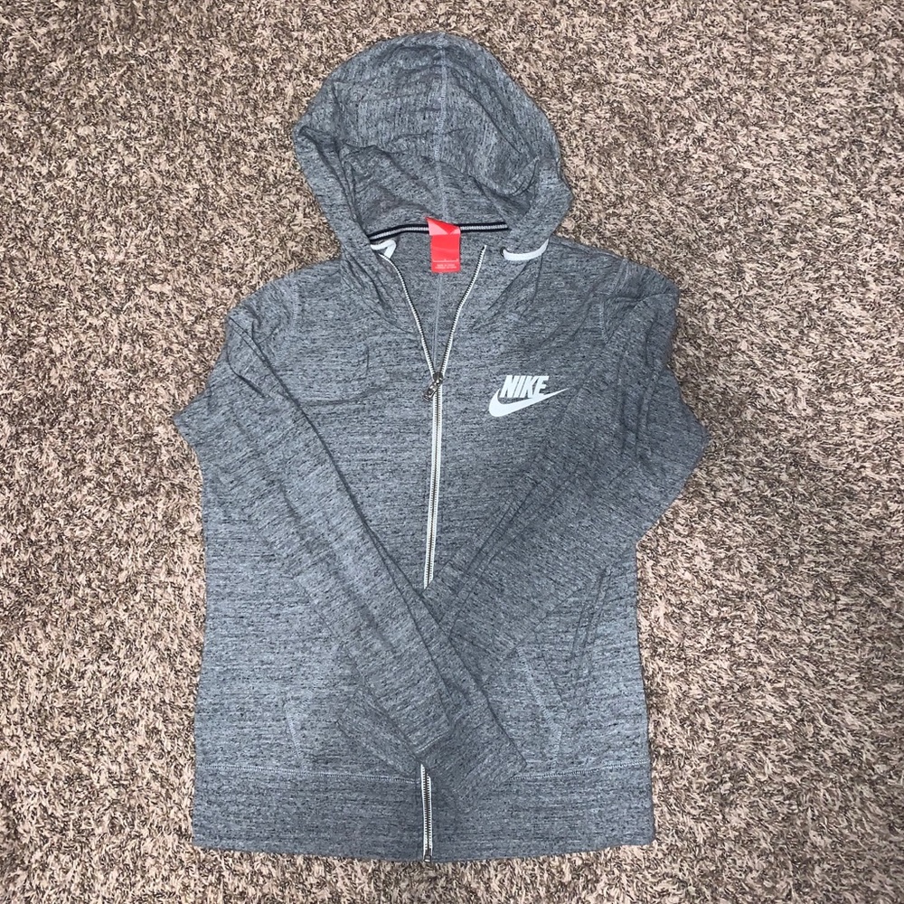 Nike Gray Zip-Up Hoodie Women’s Large